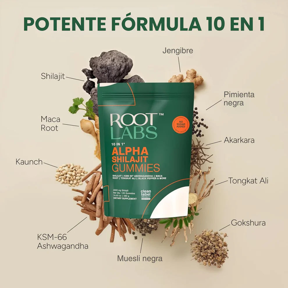 Gomitas Alpha 10 en 1  Shilajit y Ashwagandha